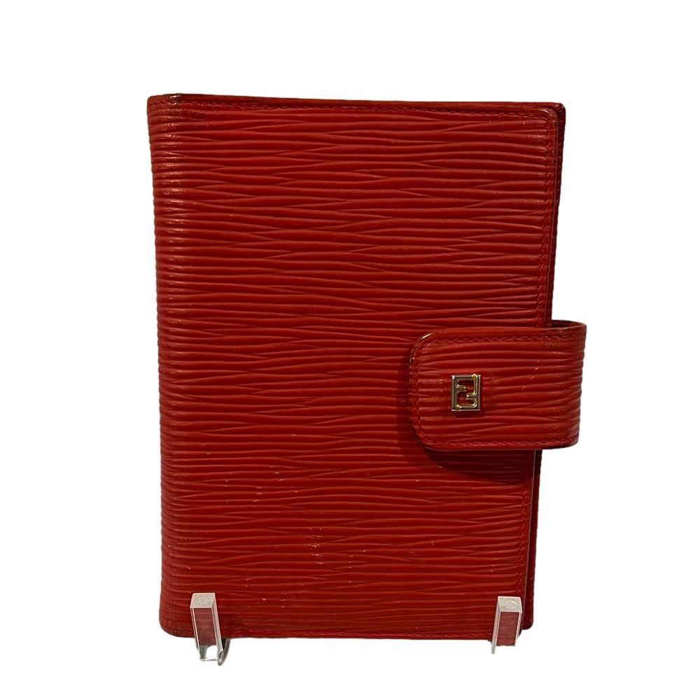 Fendi Red Leather Agenda with COA - has some marks